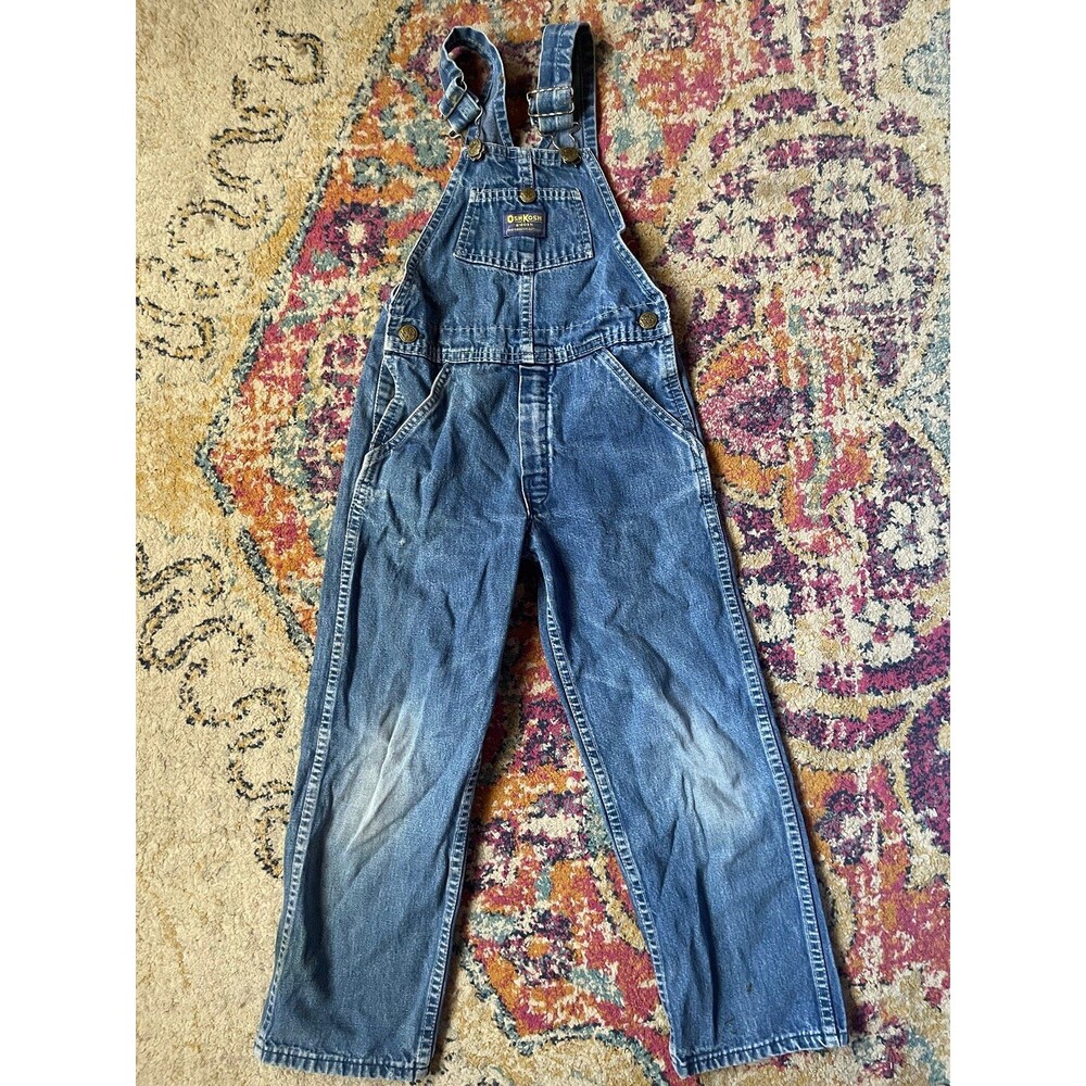 Vintage OshKosh B'gosh Denim Overalls - Kids Size 6 - Made in USA
